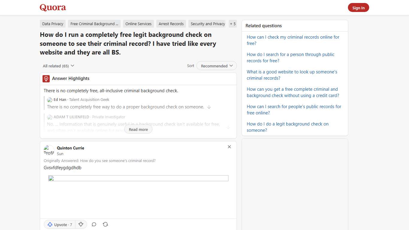 How to run a completely free legit background check on someone to see their criminal record - Quora